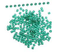 PartyKindom 200pcs Faceted Square Glass Beads High Transparency Faux Crystal Loose Spacer Charms for Jewelry Design DIY Bracelets Necklaces Crafts with Enhanced Light Reflection