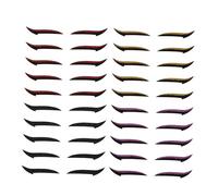 PartyKindom 20pairs Eyeshadow Stickers Self-adhesive Eyeliner Stickers Charming Eyelid Strips for Fashion Black Eyeshadow