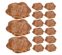 PartyKindom 20Pcs Adhesive Wax Seal Stickers with Embossed Gift Box Pattern for Envelopes Invitations Birthday Cards DIY Crafts Decoration Strong Self Adhesive Vintage Lacquer Sealing Decals