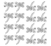 PartyKindom 20pcs Alloy Nail Charms Dragonfly Design for Manicure DIY Nail Art Decorations Silver Colour Suitable for Personal Home DIY