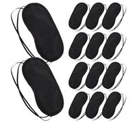 PartyKindom 20pcs Black Sleeping Eye Mask with Elastic Band, Skin-Friendly Non-Woven Cloth, Easy to Carry, for Camping and Hotels, Breathable and Comfortable Eye Shades for Most People