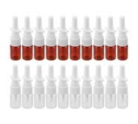 PartyKindom 20pcs Ml Plastic Nose Mist Spray Bottle with Ultra Fine Mist and Light Blocking Design, Reusable and Brown Bottles for Travel and Family Routines, Suitable for Liquid and Saline