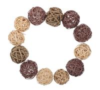 PartyKindom 20pcs Natural Rattan Bunny Chew Handwoven Willow Balls for Small Animals Hamsters Chinchillas Teeth Grinding Interactive Pet for Indoor Outdoor Use
