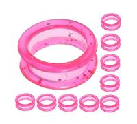 PartyKindom 20pcs Pink Silicone Finger Rings Inserts for Scissors Protective Soft Circles for Hair Cutting and Pet Grooming Lightweight Thumb Guards for Professional Barber and Animal Hair