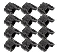 PartyKindom 20pcs Plastic Tent Pole Clips with Hooks Halloween Season | Black Plastic Build, Portable Clamp Design, Supports Poles, Pool Covers and Sun Shades