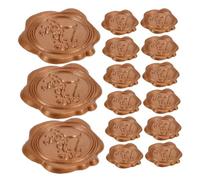 PartyKindom 20Pcs Vintage Self-adhesive Wax Seal Stickers Embossed Envelope Seal Decals for Invitations Wedding Cards Craft Decoration in Antique Bronze