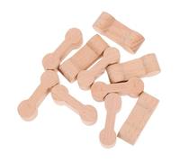 PartyKindom 20pcs Wooden Bone Shaped Train Track Connectors Adaptors for Trains Imaginative Building Accessories Compatible with Major Brands