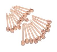 PartyKindom 20pcs Wooden Honey Dipper Sticks Compact Honey Mixing Stirrer for Jam Dispensing Travel for Home Office and Outdoor Use for Health Enthusiasts