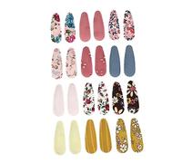 PartyKindom 24pcs Hair Clips Fabric Flower Hairpins Hair Accessory Decorative Embroidered Barrettes
