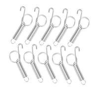 PartyKindom 24pcs Large Metal Spring Latch Hooks for Cage Door Replacement Wear-resistant Locking Hooks for Rabbit Dog Cat Bird Cages with Compact Space-saving Design and Easy Installation