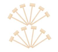 PartyKindom 24pcs Mini Wooden Hammers Natural Wood Small Mallets for Breakable Chocolate Cracking Party Props Craft Tools Lightweight for Little Hands Coordination Development