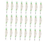PartyKindom 24Pcs Olive Shape Fishing Bait Cage Spring Feeder for Enhanced Lifelike Action Fishing Accessories for Lakes Rivers and Streams