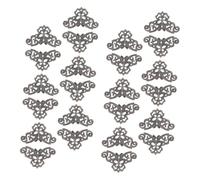 PartyKindom 24pcs Vintage Corner Brackets Cabinet Corner Protectors Dark Brown