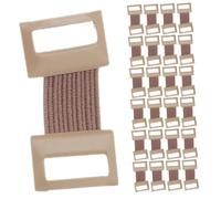 PartyKindom 25pcs Elastic Bandage Clips with Aluminum Hooks Reusable Stretchable Wrap Fastener for Sports and Medical Care Secure Grip Metal Clasps for Various Gauze Light Brown Set