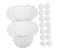 PartyKindom 25pcs Round Cake Boards Disposable White Corrugated Cardboard Cake Bases with Grease-resistant Surface for Birthday and Dessert Table Supplies