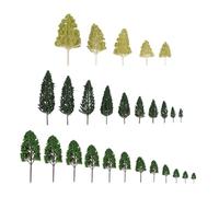 PartyKindom 27pcs Mini Model Tree Set, Mini Border Trees for Architectural Models, Landscape, Urban Roadsides, And Public Transit Station Landscaping