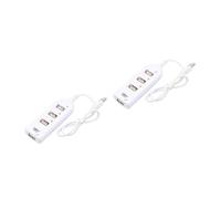 PartyKindom 2pcs 4 Port Data Hub USB White Splitter