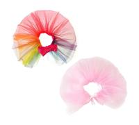 PartyKindom 2pcs Adjustable Tie Strap Dog Tutu Skirt Lightweight Breathable Shimmering Fabric Pet Dress for Female Dogs Party and Everyday Wear