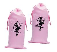 PartyKindom 2Pcs Ballet Shoe Drawstring Bags Lightweight Storage Pouches for Dance Accessories Compact Ballet Carrying Bags for Dancers The Go