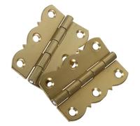 PartyKindom 2pcs Brass Piano Music Stand Hinges Rust-Resistant Cabinet Hinges for Bookshelves Doors Musical Instrument Accessories Golden