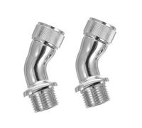 PartyKindom 2pcs Brass Shower Elbow Adapter Connector Female to Male Extender for Shower Arm Easy Install Replacement Parts with Polished Finish for Bathroom