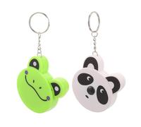 PartyKindom 2pcs Cartoon Animal Retractable Tape Measure Pendant Mini Pocket Tape Measure Keyring with Abs Grip Cute Panda for Everyday Measuring and Stylish Accessory