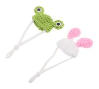 PartyKindom 2pcs Cat Costume Hat: Frog Hat Puppy Cap - Cute Knitted Pet Headwear for Halloween Party - Knitted Cap for Small Animals Hamsters and Stuffed Toys