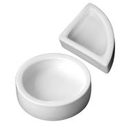 PartyKindom 2Pcs Ceramic Reptile Feeding Bowls Escape Worm Dishes for Lizard Gecko Durable Food Water Holders Reptile Supplies for Bearded Dragons Snakes
