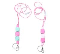 PartyKindom 2pcs Chic Beads Hanging Chains for Women Lightweight Phone Lanyards and Key Holders with Breakaway Buckle Suitable for Work School and Social Events Lost Mobile Accessories