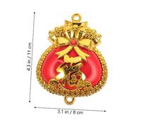 PartyKindom 2pcs Chinese Style Year Pendant Delicate Spring Festival Decorations for Home Restaurant Mall Traditional Silk Thread Lucky Money Bag Ornaments and Festive