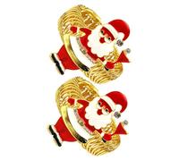PartyKindom 2Pcs Christmas Alloy Curtain Holdbacks Tie Backs for Home Kitchen Living Fashionable Metal Buckle Fixing Curtain Ties for Window Drapes Decoration