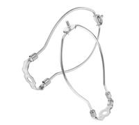 PartyKindom 2pcs Chrome Lamp Harp Holder Bracket with Harvard Frame Lampshade Support for Table and Floor Lamps Light Diffusion Efficient Lampshade Frame Converter