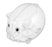PartyKindom 2pcs Clear Pig Shaped Money Saving Box Fun Piggy Banks for Engaging Coin Jar for Desktop and Bookshelf Encouraging Savings and Financial Responsibility