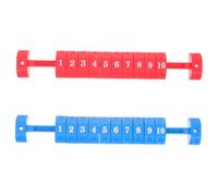 PartyKindom 2Pcs Compact Score Keepers for Foosball Table Soccer Tabletop Games Billiard Score Boards with Numbers Red Blue Multi-Functional Counters for Football Tables