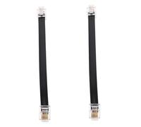 PartyKindom 2PCS Core Flat Telephone Cable Male to Male Connection Line for Space Saving Design Durable Construction Reliable Signal Transmission