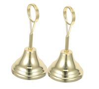 PartyKindom 2pcs Creative Gold Water Drop Business Card Holder Multifunctional Metal Desk Organizer for Name Cards Memo Notes Photo Display Portable Office Accessory for Meetings and