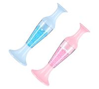 PartyKindom 2pcs Crystal Dot Pens Art Applicator for DIY Crafts and Nail Art Flower Pot Shaped in Blue and Pink Mosaic Making Tools for Gem Painting Supplies