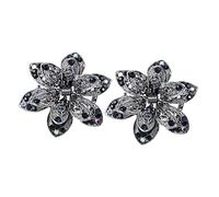 PartyKindom 2pcs Crystal Hollow Hair Claw Clips Vintage Alloy Hair Accessories for Women for Daily Use for Makeup Shower and Cooking