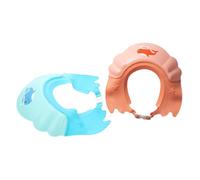 PartyKindom 2pcs Cute Animal Boys and Girls Shower Cap Bath Visor Ear Protection Boy Girl Hair Washing Shield for Home Travel