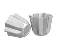 PartyKindom 2pcs DIY Cupcake Mold Dessert Mold Mini Octagonal Cake Aluminium Alloy Reusable High Toughness Unique Shape Good Looking for Friends Who Like Baking at Birthday Party and Home