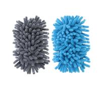PartyKindom 2pcs Double-Sided Microfiber Chenille Whiteboard Eraser Lint-Absorbent Sponge Blackboard Cleaner with Comfortable Curved Grip for Dry Erase and Chalk Dust Removal