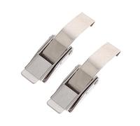 PartyKindom 2pcs Durable Stainless Steel Tool Box Clasps Multifunctional Heavy Duty Buckles for Equipment Premium Quality Case Buckles Practical Accessory for Various Applications