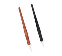 PartyKindom 2Pcs Elegant Glass Calligraphy Dip Pens with Handles Stylish Signature Pens for Art Writing and Decoration for Beginners