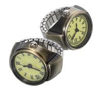 PartyKindom 2pcs Elegant Ladies and Men Couple Analog Quartz with Stretchable Band Round Arabic Roman Dial for Fashion and Management