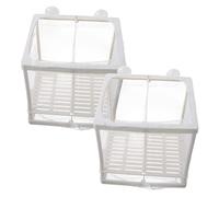 PartyKindom 2Pcs Fish Breeding Box Aquarium Isolation Tank for Young Fish Durable Plastic Hatchery Incubator with Viewing Fry Separation for Increased Survival Rate