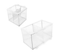 PartyKindom 2Pcs Fish Hatchery Separation Net for Aquarium Durable Incubator for Fry Breeding Design for Easy Observation for Live Bearers Like Betta and Guppy