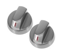 PartyKindom 2pcs Gas Stove Knob Replacement Zinc Alloy Control Knobs for Cooktop Oven Ergonomic Grip Smooth Operation Compatible with Various Models