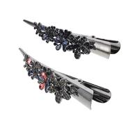 PartyKindom 2pcs Hair Clips Large Flower Hairpin Rhinestone Hairpin for Women Bridal Hair Accessories Floral Bridal Crystal Elegance Instant Glamour Decorative
