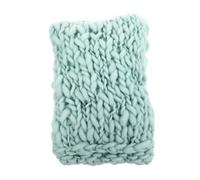 PartyKindom 2pcs Handmade Knitting Wool Blanket for Newborn Photography Prop for Months Milestone Shots Soft Comforter