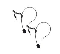 PartyKindom 2pcs Head-mounted Wired Microphone Earhook Condenser Mic for Speakers Singing and Teaching Loudspeaker Microphone Windscreen